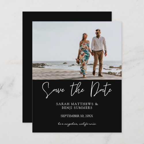 Bargin Photo  Typography Save the Date Black H