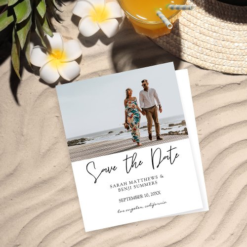 Bargin Photo  Typography Save the Date White H