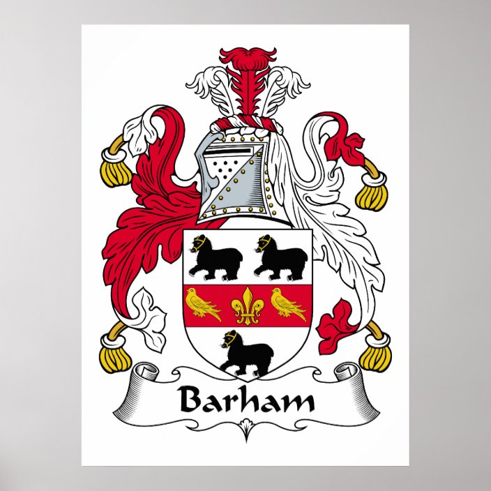 Barham Family Crest Poster | Zazzle.com