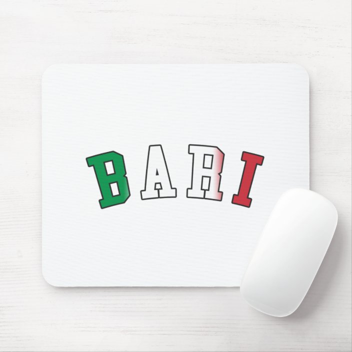 Bari in Italy National Flag Colors Mousepad
