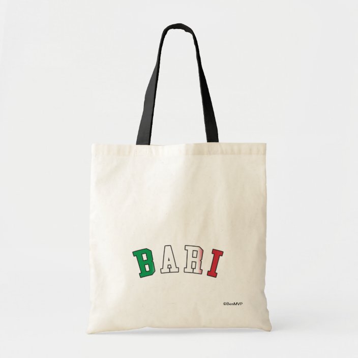 Bari in Italy National Flag Colors Tote Bag