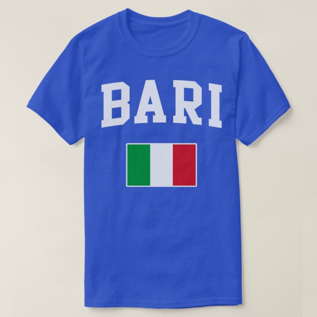 Bari Italy Flag Italia Italian T-Shirt (Design Front)