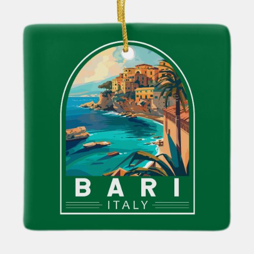 Bari Italy Travel Art Vintage Ceramic Ornament