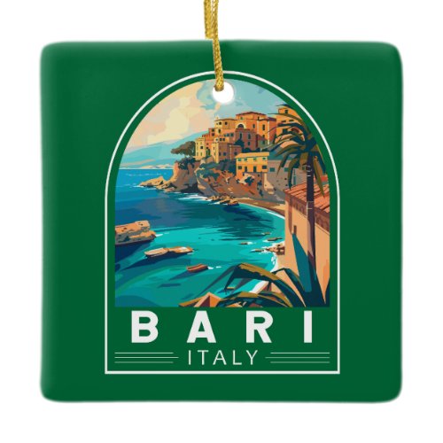 Bari Italy Travel Art Vintage Ceramic Ornament