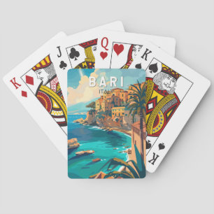 Bari Italy Travel Art Vintage Poker Cards