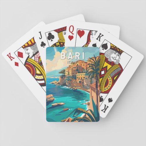 Bari Italy Travel Art Vintage Poker Cards