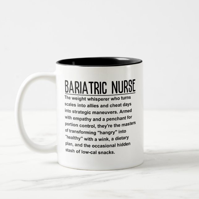 Bariatric nurse Two-Tone coffee mug (Left)