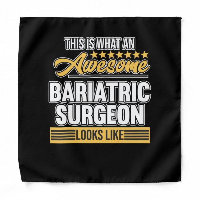 Bariatric Surgeon Surgery Medical Doctor Neurology Bandana (Front)