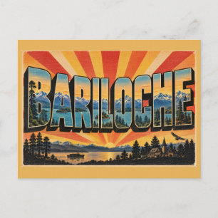 Bariloche Río Negro Lakes District Andes Art Postcard