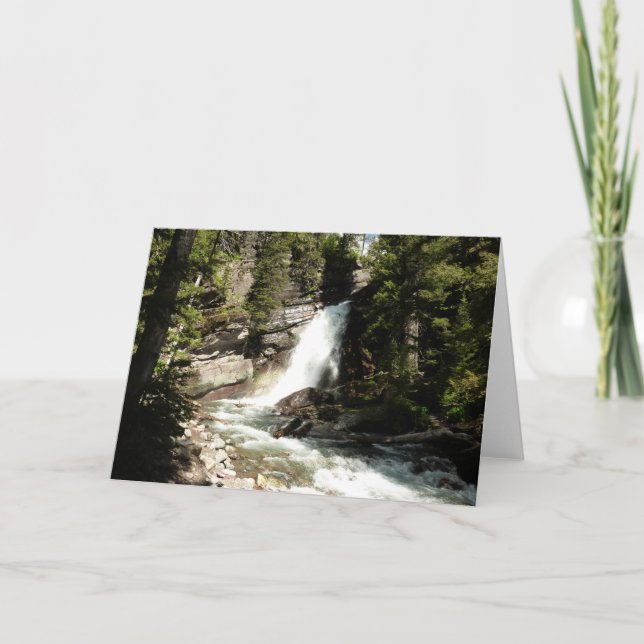 Baring Falls at Glacier National Park Card (Front)