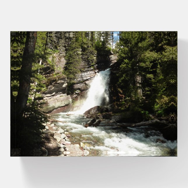 Baring Falls at Glacier National Park Paperweight (Front)