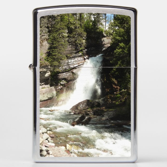 Baring Falls at Glacier National Park Zippo Lighter (Front)