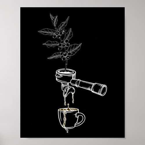 Barista Art Coffee Plant Poster