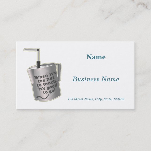  Barista cafe milk warming jug Business Card (Front)