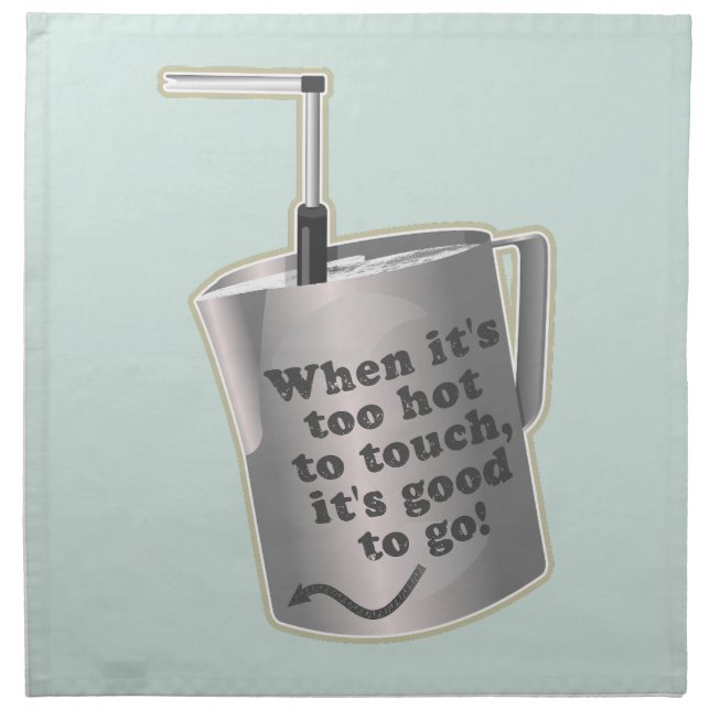  Barista cafe milk warming jug Cloth Napkin (Front)