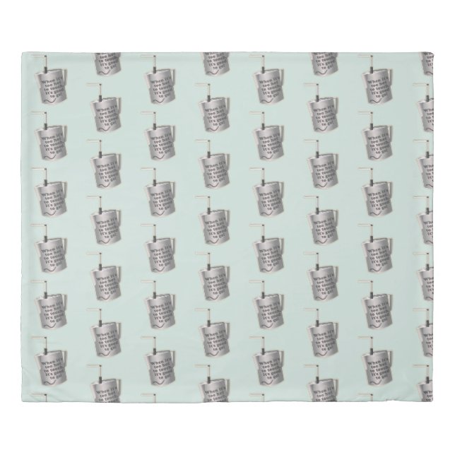  Barista cafe milk warming jug Duvet Cover (Front)