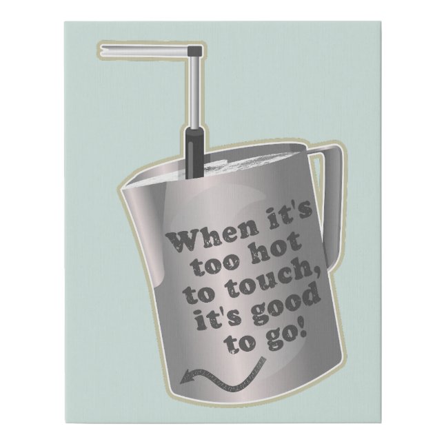  Barista cafe milk warming jug Faux Canvas Print (Front)