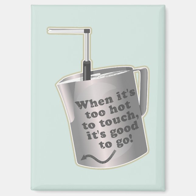  Barista cafe milk warming jug Magnet (Front)
