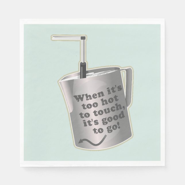  Barista cafe milk warming jug Napkins (Front)
