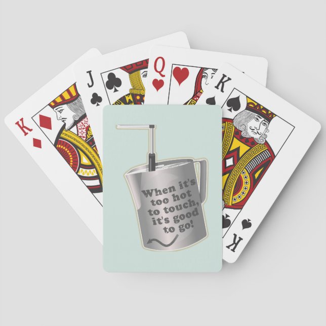  Barista cafe milk warming jug Poker Cards (Back)