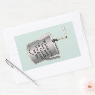 Barista cafe milk warming jug Rectangular Sticker