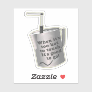 Barista cafe milk warming jug Sticker