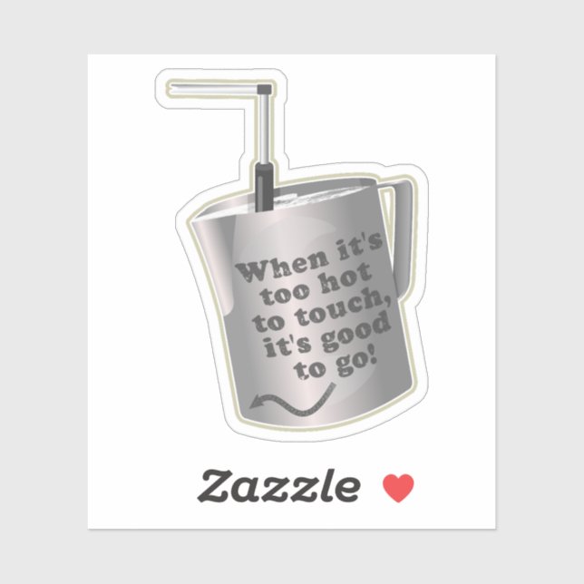  Barista cafe milk warming jug Sticker (Sheet)