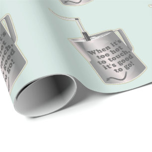 Barista cafe milk warming jug Wrapping Paper