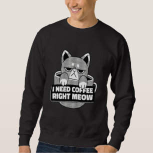 Barista Cat Coffee Mug Caffeine Sweatshirt