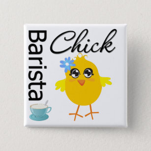 Barista Chick Button