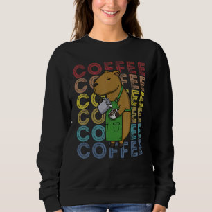 Barista coffee capybara capybarista cappuccinos mi sweatshirt