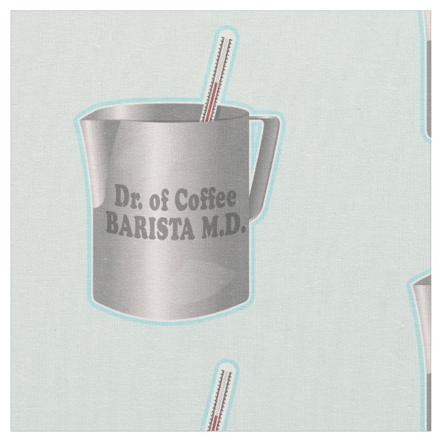  Barista coffee making funny doctor Fabric (Close Up)