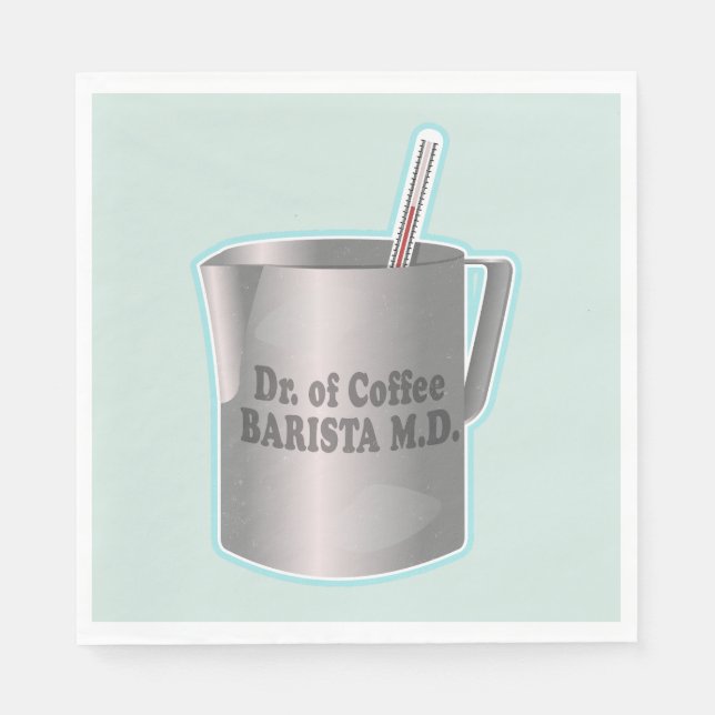  Barista coffee making funny doctor Napkins (Front)