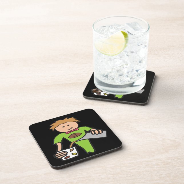 Barista Coffee Shop Beverage Coaster (Right Side)