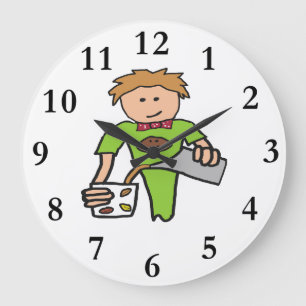 Barista Coffee Shop Large Clock