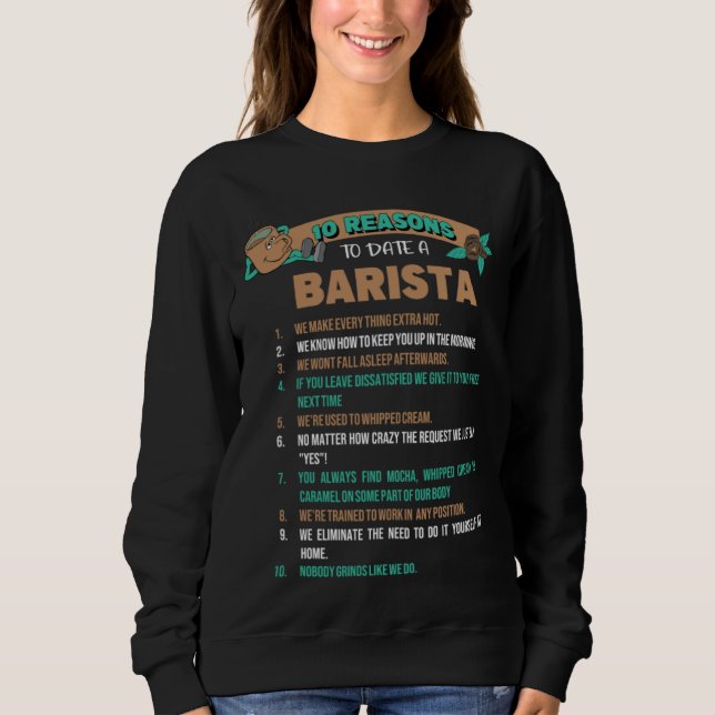 Barista Coffeemaker Job Sweatshirt (Front)