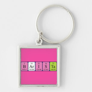 Barista periodic table name keyring