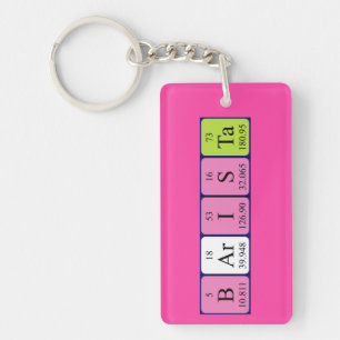 Barista periodic table name keyring
