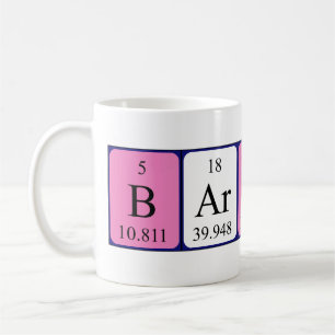 Barista periodic table name mug