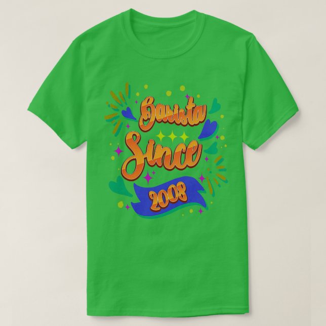 Barista Since 2008 Unique Bartender Gift Ideas For T-Shirt (Design Front)