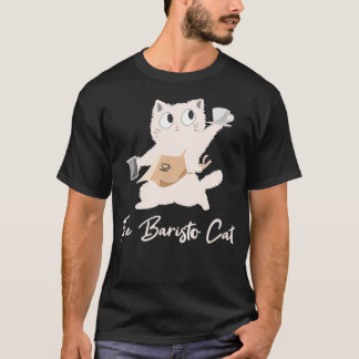 Baristo Cat Coffee Barista Shirt 2