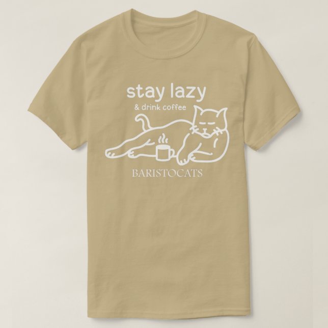 Baristo Cat Coffee Barista Shirt 4 (Design Front)