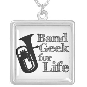 Baritone Band Geek Silver Plated Necklace