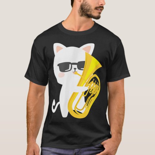 Baritone Cat Cute Baritone Euphonium Player Cat Ow T_Shirt