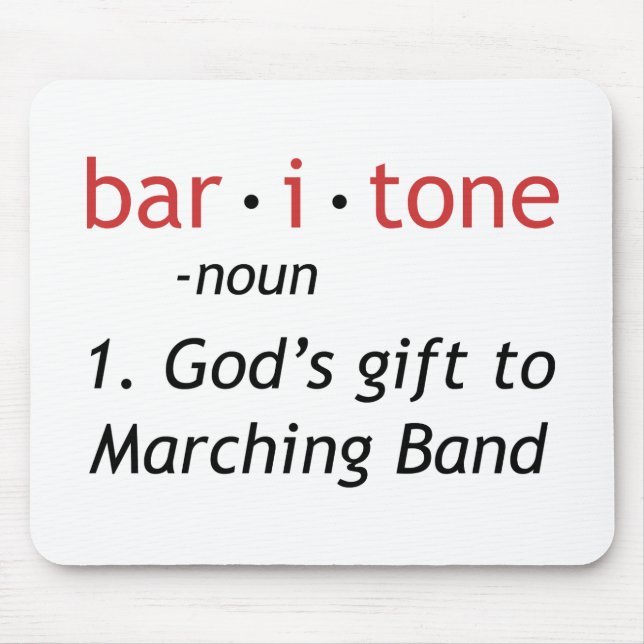 Baritone Definition Mouse Pad (Front)