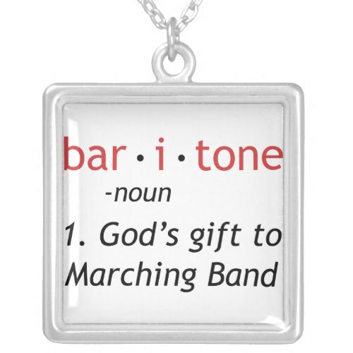 Baritone Definition Silver Plated Necklace