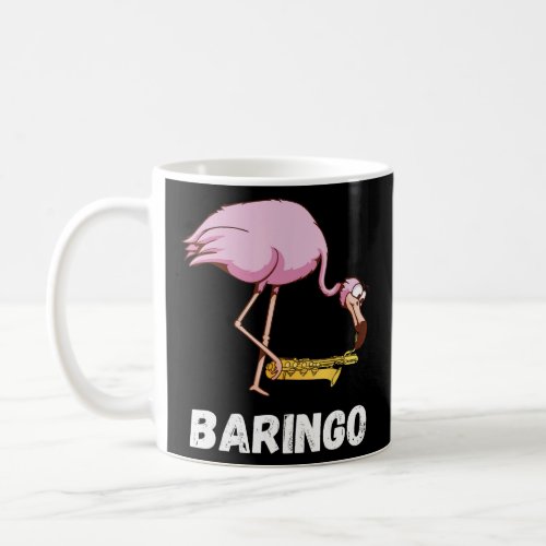 Baritone Flamingo Saxophonist Euphonium Saxophone  Coffee Mug