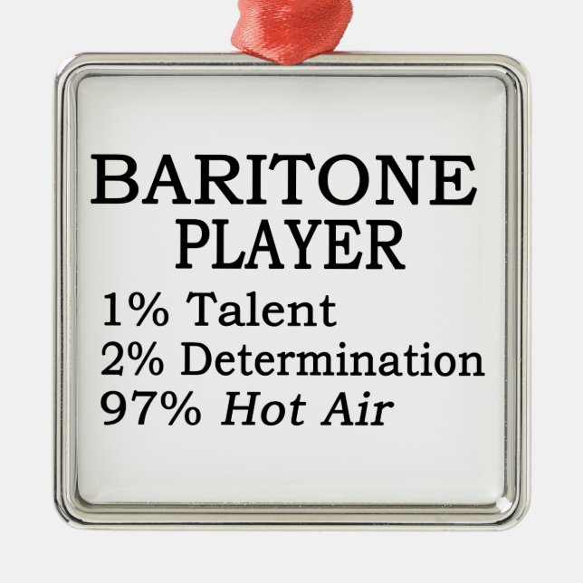 Baritone Hot Air Metal Ornament (Front)