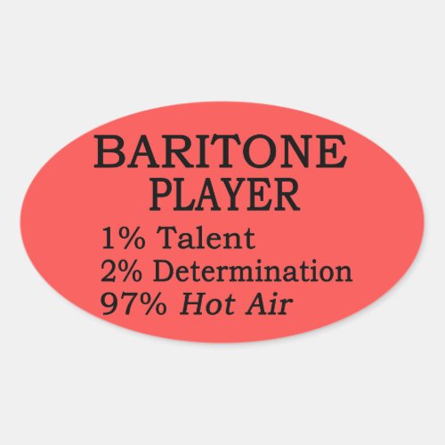 Baritone Hot Air Oval Sticker