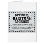 Baritone License (Front)